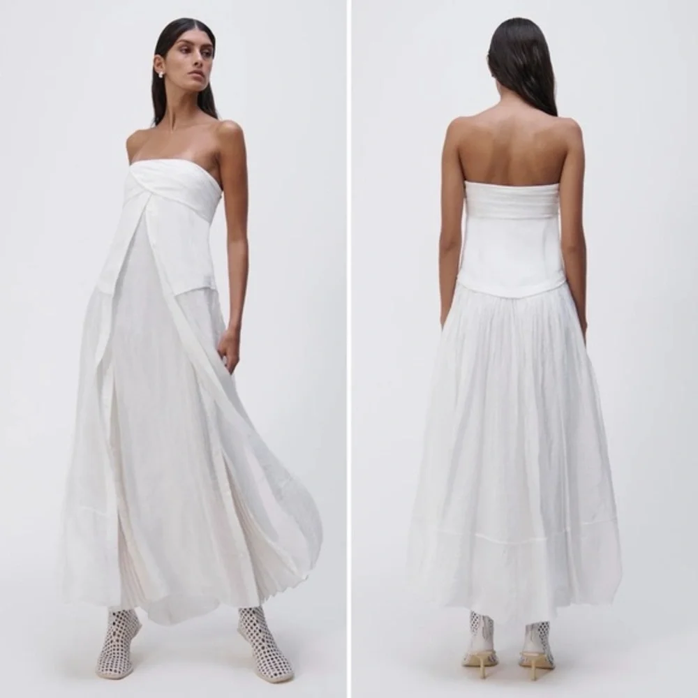 Jonathan Simkhai Ala Parachute‎ Dress - White Size 4 - Picture 13 of 15